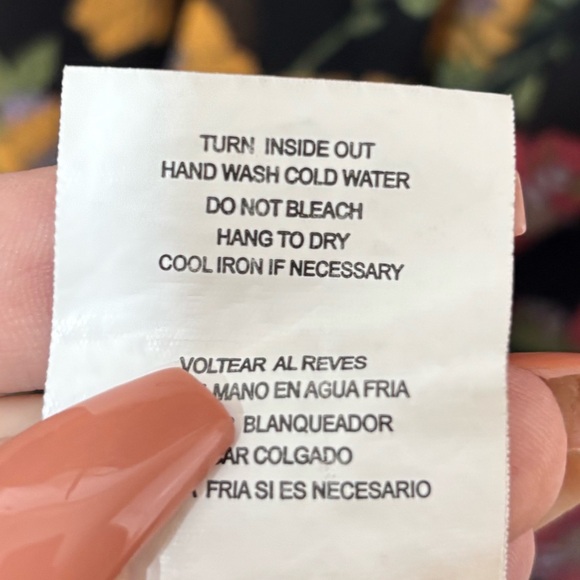 Fig & Flower Anthropologie Floral Midi Dress Black Sheer 3/4 Sleeve Women’s Med‎ - Picture 7 of 7